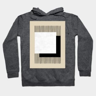 Square B&W Stripes - Abstract Hoodie